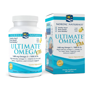 Nordic Naturals Ultimate Omega Xtra + D3, Lemon - 60 Softgels