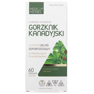 Medica Herbs Hydrastis Canadensis (Canadian Bitterroot) 520 mg - 60 Capsules