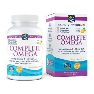 Nordic Naturals Omega-3 Lemon 565 mg + GLA 70 mg - 60 Softgels
