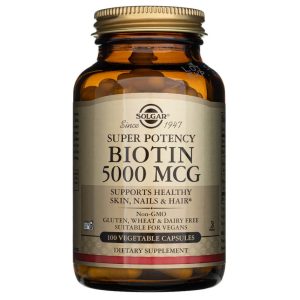 Solgar Biotin 5000 mcg - 100 Veg Capsules