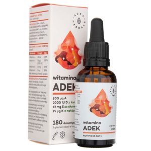 Aura Herbals Vitamin “ADEK” A + D3 (2000IU) + E + K2 MK7 drops - 30 ml