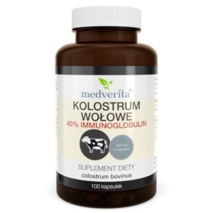 Medverita Beef Colostrum 400 mg, 40% Immunoglobulin - 100 Capsules