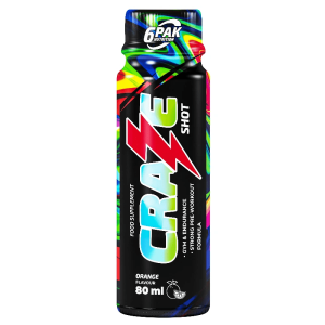 6PAK Craze Shot Pre-workout orange - 80 ml