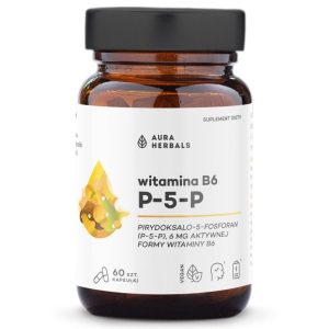 Aura Herbals Vitamin B6 P-5-P 6 mg - 60 Capsules