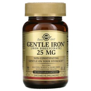 Solgar Gentle Iron 25 mg US - 90 Vegetable Capsules