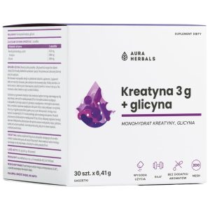 Aura Herbals Creatine 3 g + Glycine 3 g - 30 Sachets