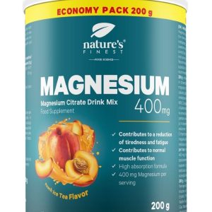 Nature's Finest Magnesium Powder 400 mg, Peach - 200 g