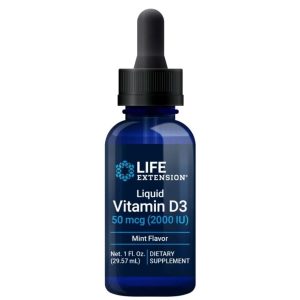 Life Extension Liquid Vitamin D3 2000 IU, Mint - 29,57 ml