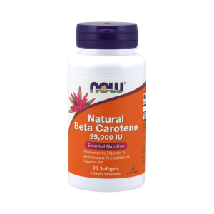 Now Foods Beta Carotene Natural 7500 mcg (25000 IU) - 90 Softgels