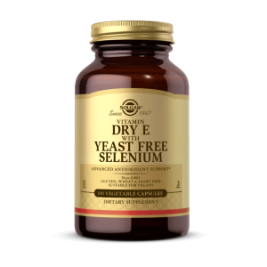 Solgar Vitamin Dry E with Yeast Free Selenium - 100 Capsules