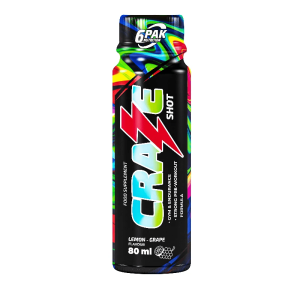 6PAK Craze Shot, Lemon - Grape Flavour - 80 ml
