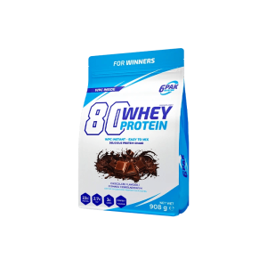 6PAK 80 Whey Protein, Chocolate Flavour - 908 g