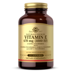 Solgar Vitamin E 670 mg (1000 IU) (d-Alpha Tocopherol) - 100 Softgels