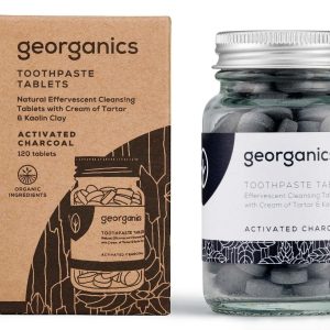 Georganics Natural Tooth Brushing Tablets with Activated Charcoal - 120 Tablets
