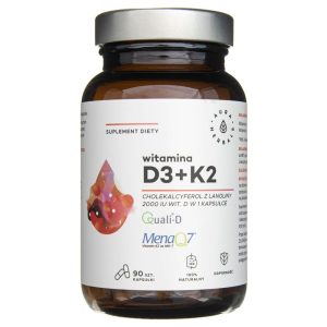 Aura Herbals Vitamin D3 2000 IU + K2 - 90 Capsules