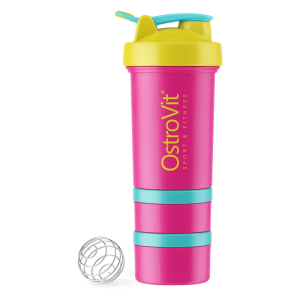 OstroVit Shaker Premium, Yellow-Pink - 450 ml