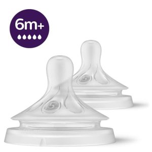 Philips Avent Responsive Natural Soother with Extra-Fast Flow - 2 Pieces