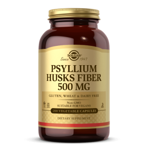 Solgar Psyllium Husks Fiber 500 mg - 200 Veg Capsules
