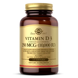 Solgar Vitamin D3 250 mcg (10000 IU) - 120 Softgels